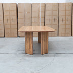 The Malbec 240cm Marri Timber Dining Table available to purchase from Warehouse Furniture Clearance at our next sale event.