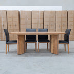 The Malbec 200cm Marri Timber Dining Table available to purchase from Warehouse Furniture Clearance at our next sale event.