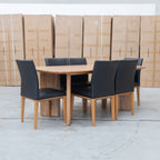 The Malbec 200cm Marri Timber Dining Table available to purchase from Warehouse Furniture Clearance at our next sale event.