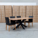 The Maverick 210cm Dining Table with Resin Insert available to purchase from Warehouse Furniture Clearance at our next sale event.