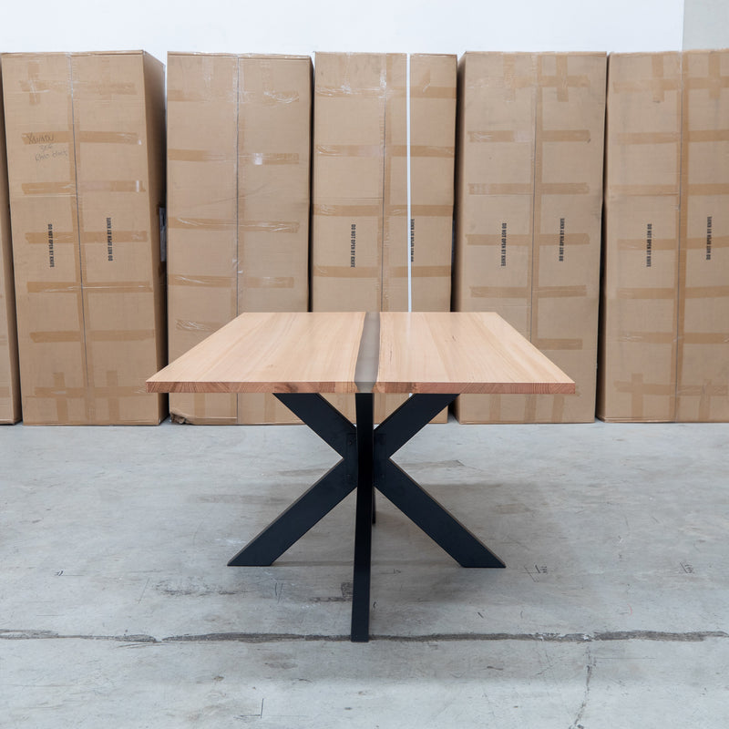 The Maverick 210cm Dining Table with Resin Insert available to purchase from Warehouse Furniture Clearance at our next sale event.