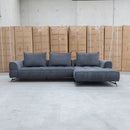 Bliss RHF Chaise Lounge with Adjustable Backrests - Charcoal - Warehouse Furniture Clearance