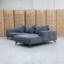 Bliss RHF Chaise Lounge with Adjustable Backrests - Charcoal - Warehouse Furniture Clearance