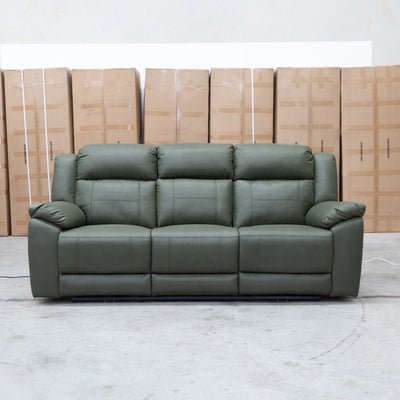 Venus Three Seat Triple-Motor Electric Recliner Lounge - Moss