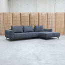 Bliss RHF Chaise Lounge with Adjustable Backrests - Charcoal - Warehouse Furniture Clearance