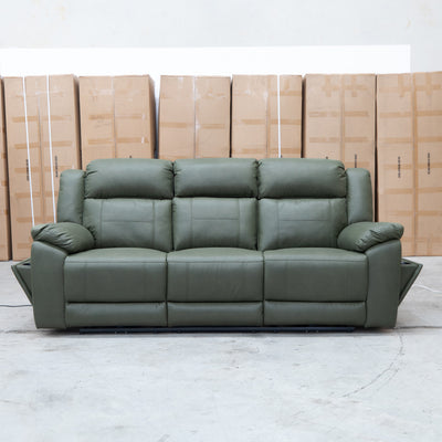 Venus Three Seat Triple-Motor Electric Recliner Lounge - Moss