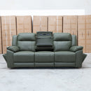 The Venus Three Seat Triple-Motor Electric Recliner Lounge - Moss available to purchase from Warehouse Furniture Clearance at our next sale event.