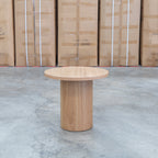 The Hastings Tasmanian Oak Round Lamp Table available to purchase from Warehouse Furniture Clearance at our next sale event.