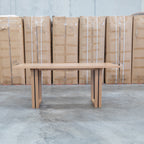 The Crete White Oak Hardwood 210cm Dining Table available to purchase from Warehouse Furniture Clearance at our next sale event.