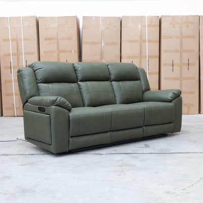 Venus Three Seat Triple-Motor Electric Recliner Lounge - Moss