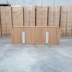 The Hastings Tasmanian Oak Buffet available to purchase from Warehouse Furniture Clearance at our next sale event.