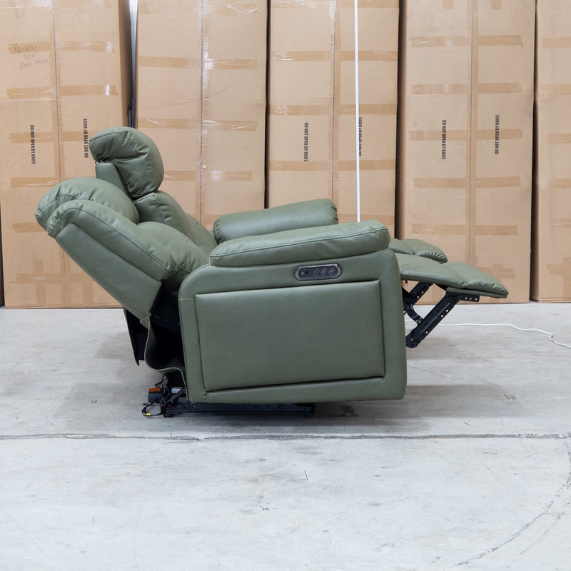 Venus Three Seat Triple-Motor Electric Recliner Lounge - Moss