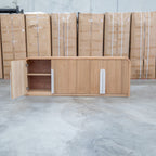 The Hastings Tasmanian Oak Buffet available to purchase from Warehouse Furniture Clearance at our next sale event.