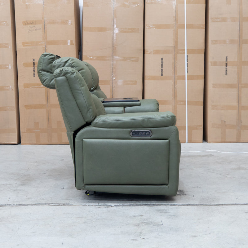 Venus Three Seat Triple-Motor Electric Recliner Lounge - Moss