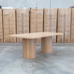 The Hastings Tasmanian Oak 210cm Dining Table available to purchase from Warehouse Furniture Clearance at our next sale event.