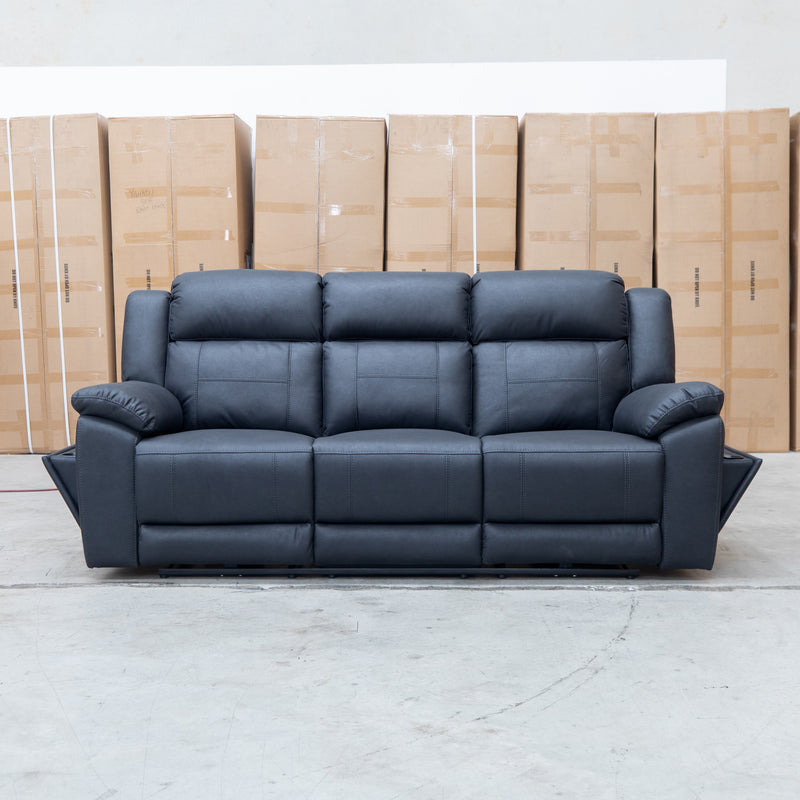 Venus Three Seat Triple-Motor Electric Recliner Lounge - Coal