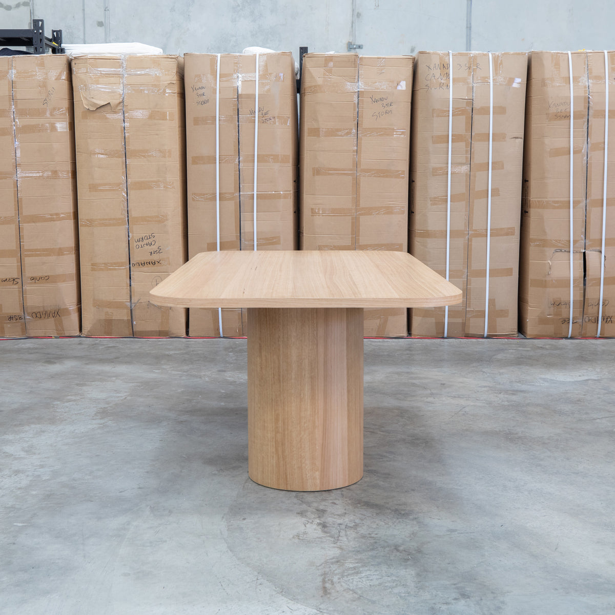The Hastings Tasmanian Oak 240cm Dining Table available to purchase from Warehouse Furniture Clearance at our next sale event.