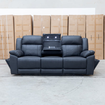 Venus Three Seat Triple-Motor Electric Recliner Lounge - Coal