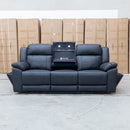 Venus Three Seat Triple-Motor Electric Recliner Lounge - Coal
