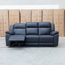 Venus Three Seat Triple-Motor Electric Recliner Lounge - Coal