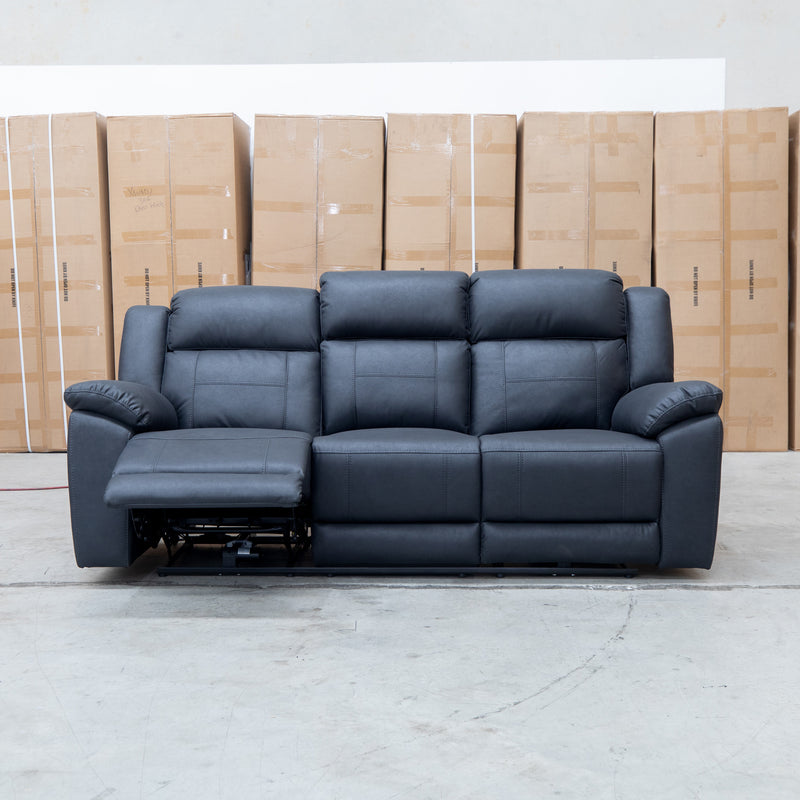 Venus Three Seat Triple-Motor Electric Recliner Lounge - Coal