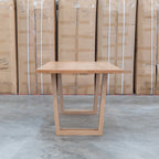 The Crete White Oak Hardwood 210cm Dining Table available to purchase from Warehouse Furniture Clearance at our next sale event.
