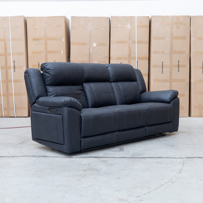 Venus Three Seat Triple-Motor Electric Recliner Lounge - Coal