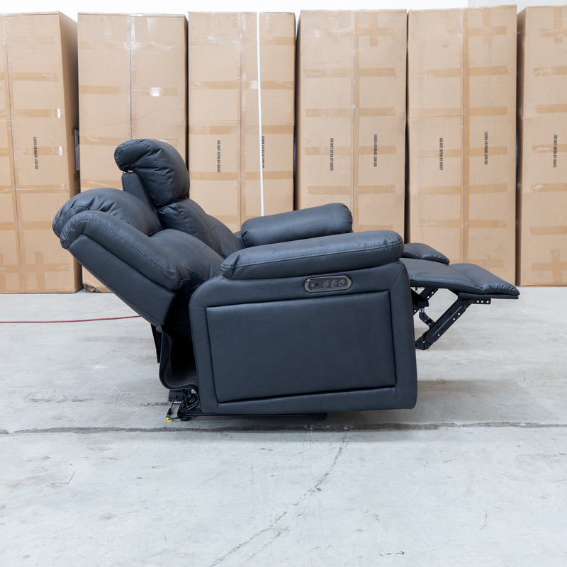 Venus Three Seat Triple-Motor Electric Recliner Lounge - Coal