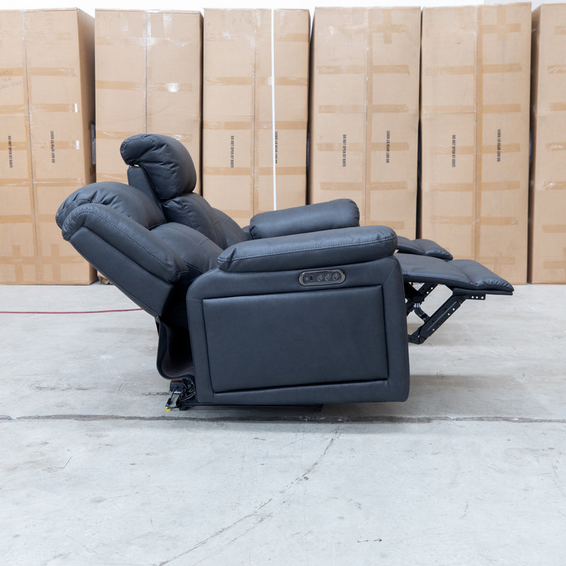 Venus Three Seat Triple-Motor Electric Recliner Lounge - Coal