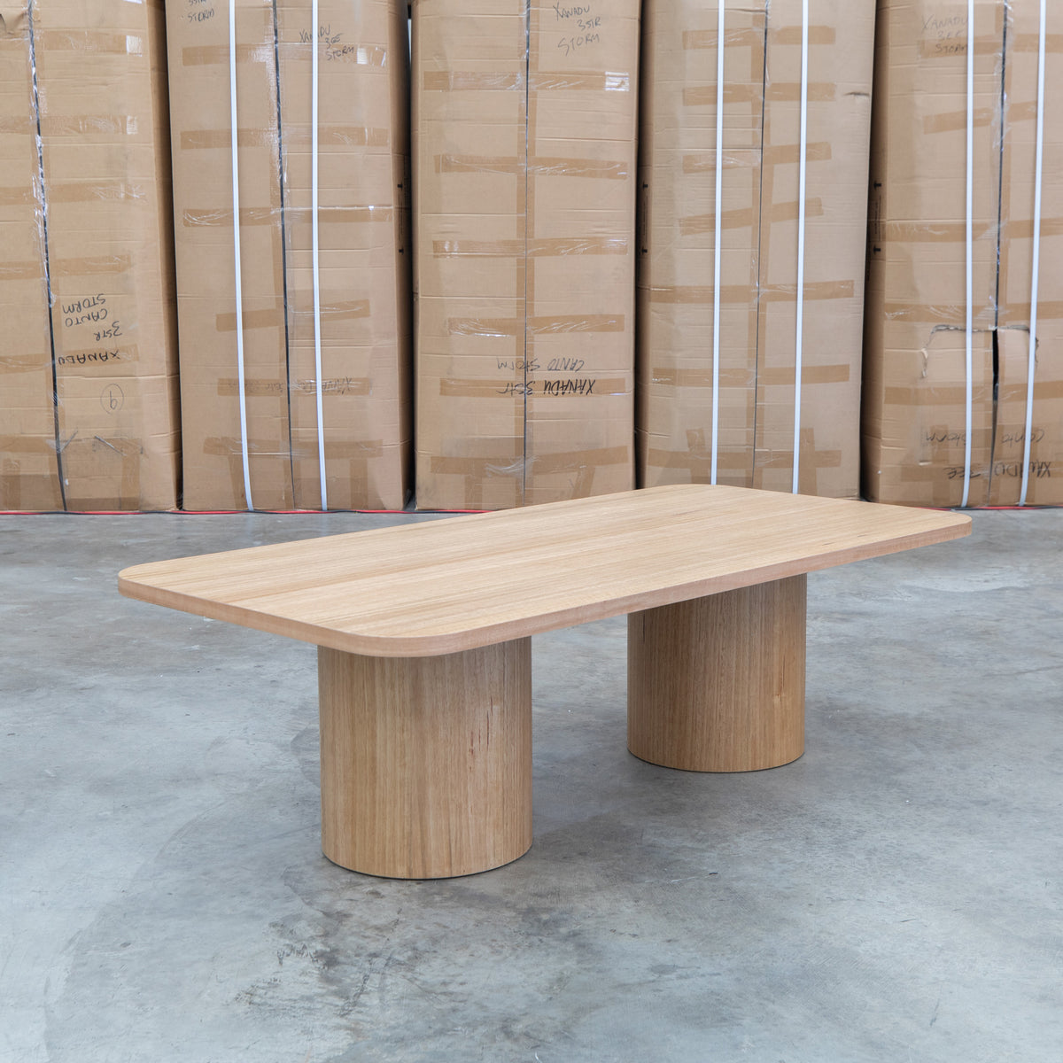 The Hastings Tasmanian Oak Rectangle Coffee Table available to purchase from Warehouse Furniture Clearance at our next sale event.