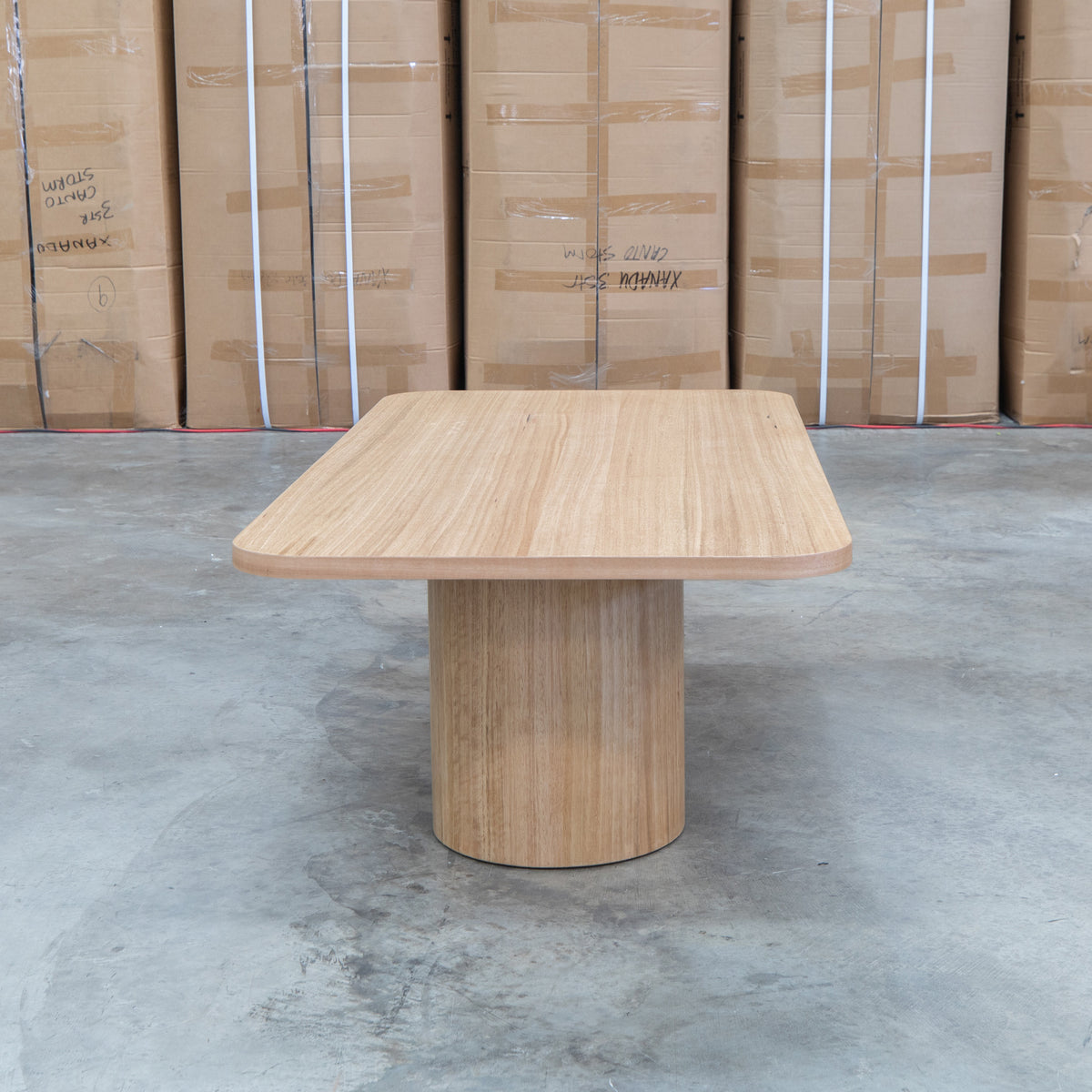 The Hastings Tasmanian Oak Rectangle Coffee Table available to purchase from Warehouse Furniture Clearance at our next sale event.