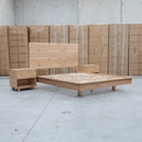 The Mandalay Mountain Ash Timber King Floating Bedframe available to purchase from Warehouse Furniture Clearance at our next sale event.