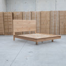 The Mandalay Mountain Ash Timber Queen Floating Bedframe available to purchase from Warehouse Furniture Clearance at our next sale event.