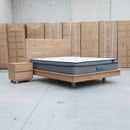 The Mandalay Mountain Ash Timber King Floating Bedframe available to purchase from Warehouse Furniture Clearance at our next sale event.