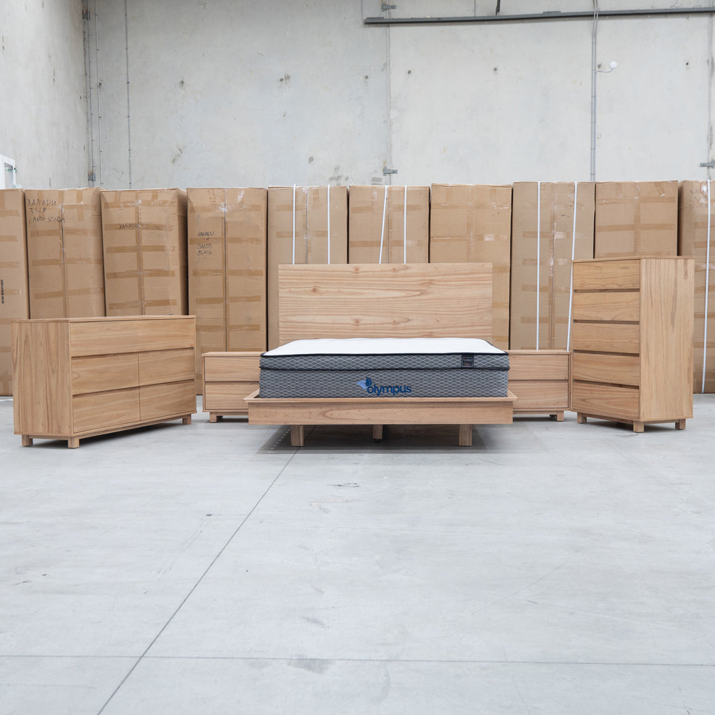 The Mandalay Mountain Ash 2 Drawer Bedside available to purchase from Warehouse Furniture Clearance at our next sale event.