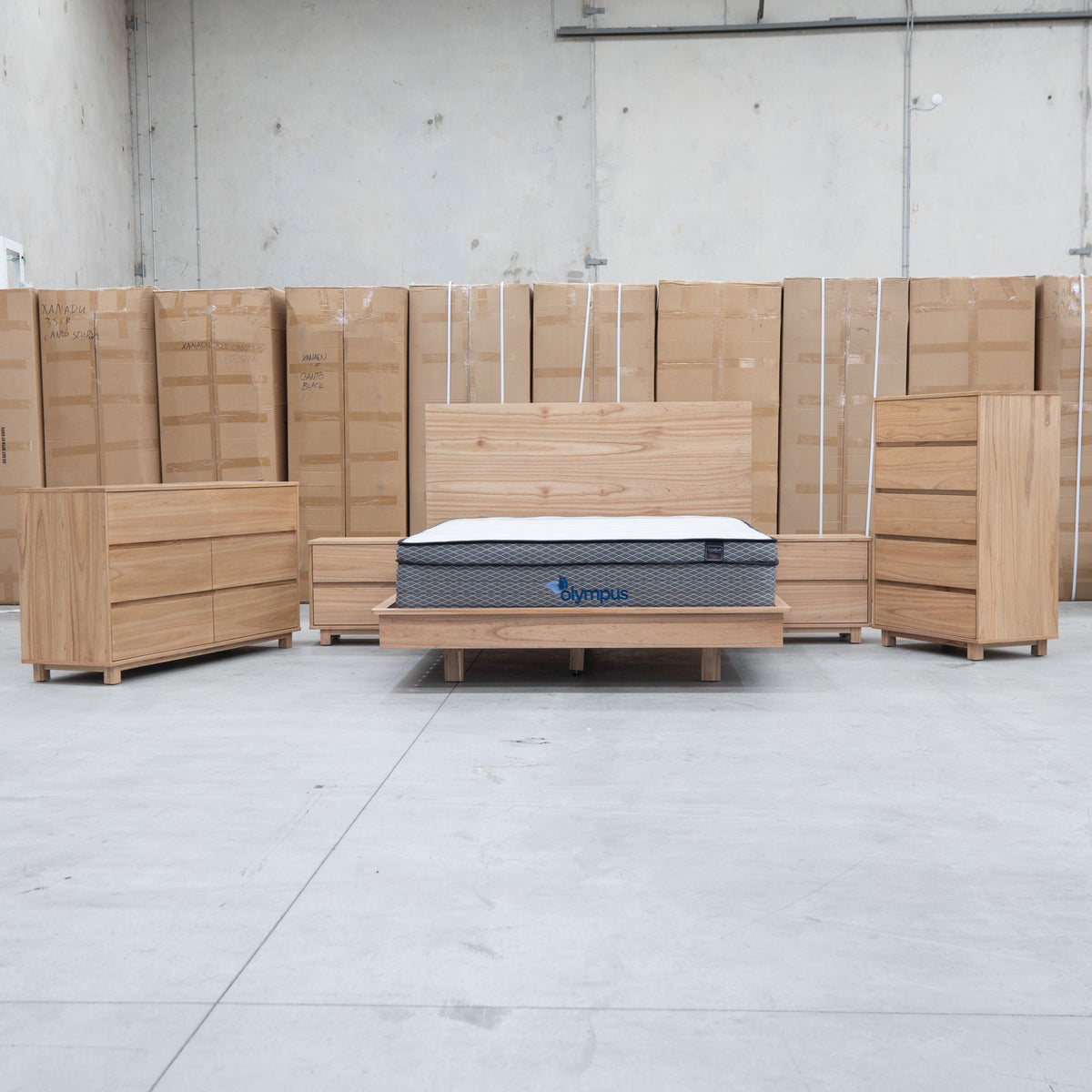 The Mandalay Mountain Ash 2 Drawer Bedside available to purchase from Warehouse Furniture Clearance at our next sale event.