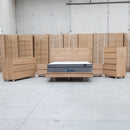 The Mandalay Mountain Ash 2 Drawer Bedside available to purchase from Warehouse Furniture Clearance at our next sale event.