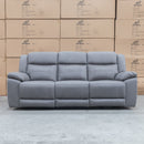 The Venus Three Seat Dual-Motor Electric Recliner Lounge - Ash available to purchase from Warehouse Furniture Clearance at our next sale event.