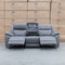 The Venus Three Seat Dual-Motor Electric Recliner Lounge - Ash available to purchase from Warehouse Furniture Clearance at our next sale event.
