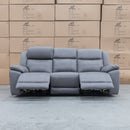 The Venus Three Seat Dual-Motor Electric Recliner Lounge - Ash available to purchase from Warehouse Furniture Clearance at our next sale event.