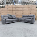 The Venus Three Seat Dual-Motor Electric Recliner Lounge - Ash available to purchase from Warehouse Furniture Clearance at our next sale event.