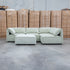 The Sienna Feather & Foam Modular Corner Lounge with Ottoman - Pistachio