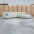 The Sienna Feather & Foam Modular Corner Lounge with Ottoman - Pistachio