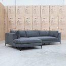 The Alara Three Seat Chaise Lounge LHF - Grey available to purchase from Warehouse Furniture Clearance at our next sale event.