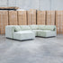 The Sienna Feather & Foam Modular Corner Lounge with Ottoman - Pistachio