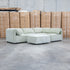 The Sienna Feather & Foam Modular Corner Lounge with Ottoman - Pistachio