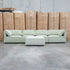 The Sienna Feather & Foam Modular Corner Lounge with Ottoman - Pistachio
