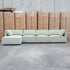 The Sienna Feather & Foam Modular Corner Lounge with Ottoman - Pistachio