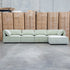 The Sienna Feather & Foam Modular Corner Lounge with Ottoman - Pistachio