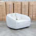 Sienna Oversized Swivel Chair - Snow Veda